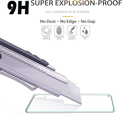 Miniatura 3 de beukei Protector de pantalla de vidrio templado compatible con OnePlus Nord N20 5G, sensible al tacto, compatible con fundas, dureza 9H (paquete de