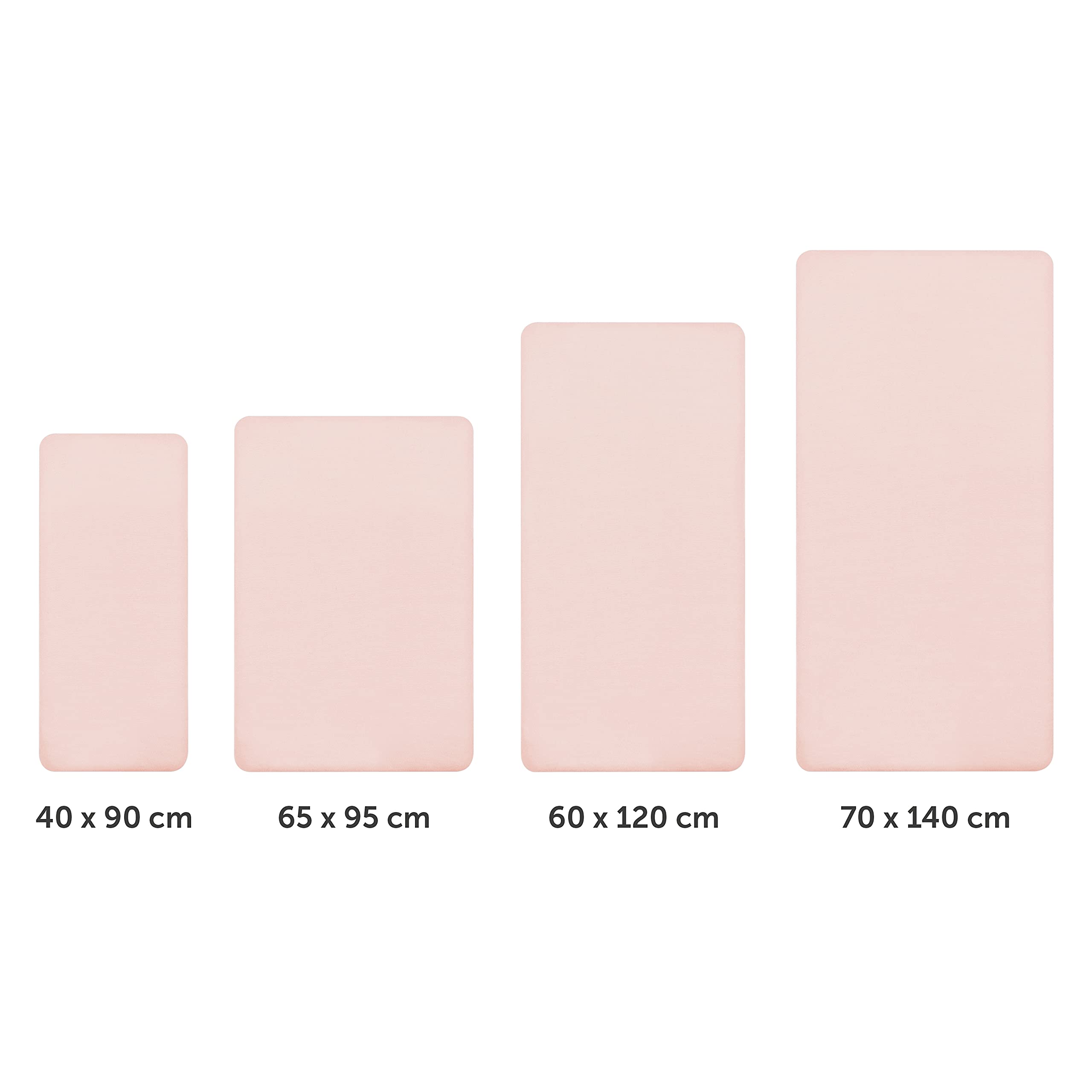 Laleni Lenzuola Culla Neonato - Lenzuola Lettino - Lenzuola Carrozzina Neonato - Coprimaterasso Culla con Angoli Elastici - Coprimaterasso Lettino 100% Cotone 135gsm - Rosa - Culla 55x90cm