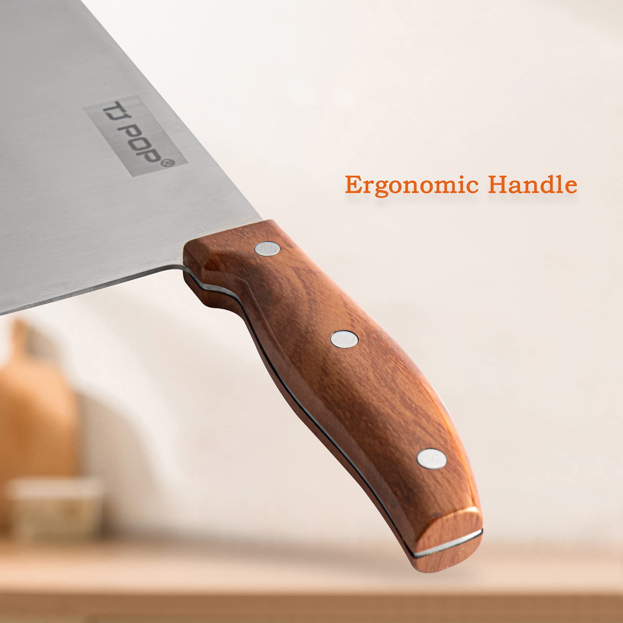 Snapklik.com : Meat Cleaver Knife 7.1 Inch, Ultra Sharp Chinese Chefs ...