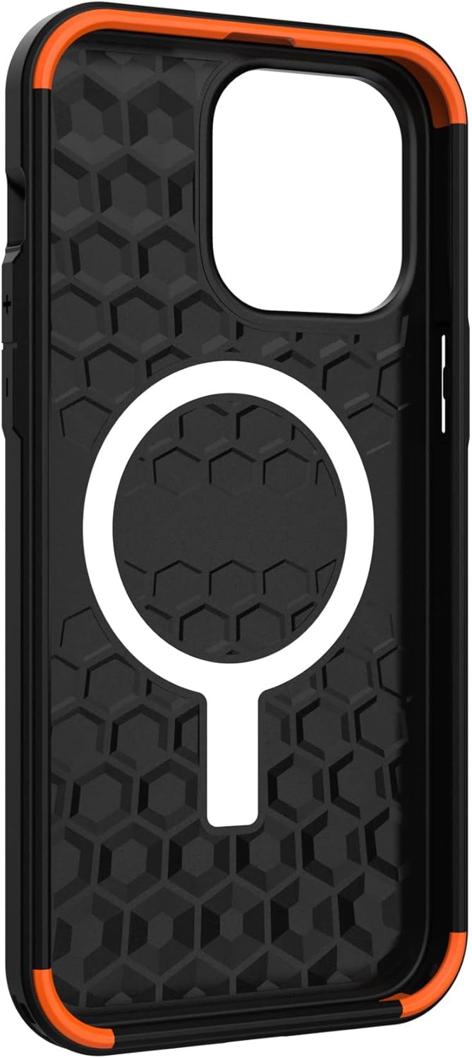 URBAN ARMOR GEAR iPhone 14 Pro Max (6.7) 2022 Shockproof Case, MagSafe Compatible, Civilian Black, UAG-IPH22LB-CMS-BK