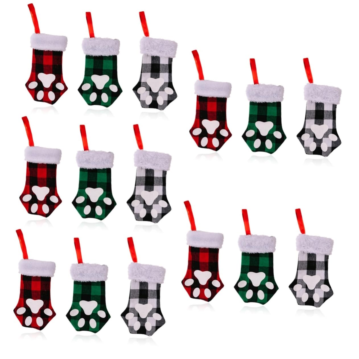 Chaussettes de Noël en forme de chat Amosfun lot de 5 déco