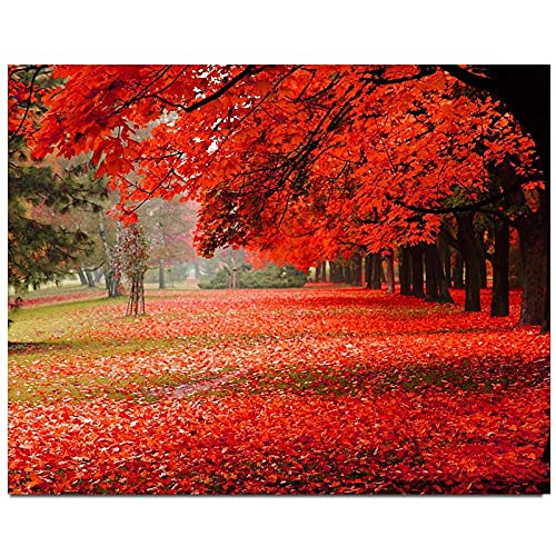 Broderie diamant forêt rouge pour sublimer la décoration de votre salon moderne