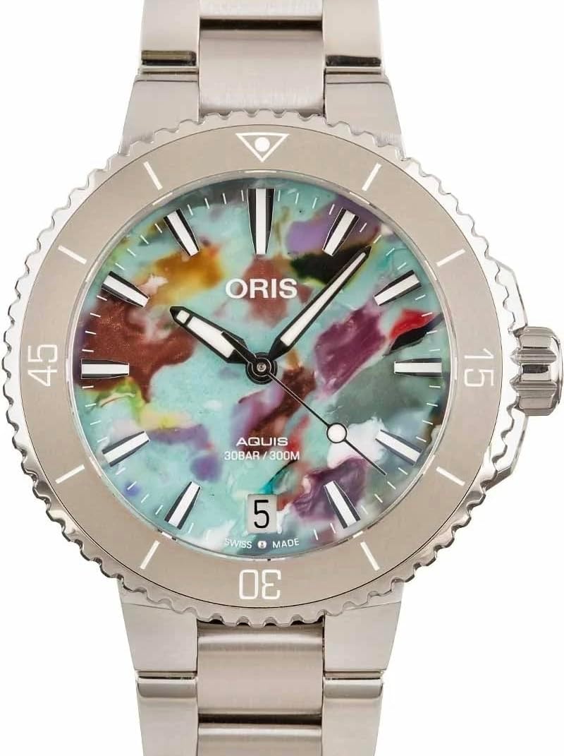 Oris Aquis Date Stainless Steel Multicolored Dial for Men –