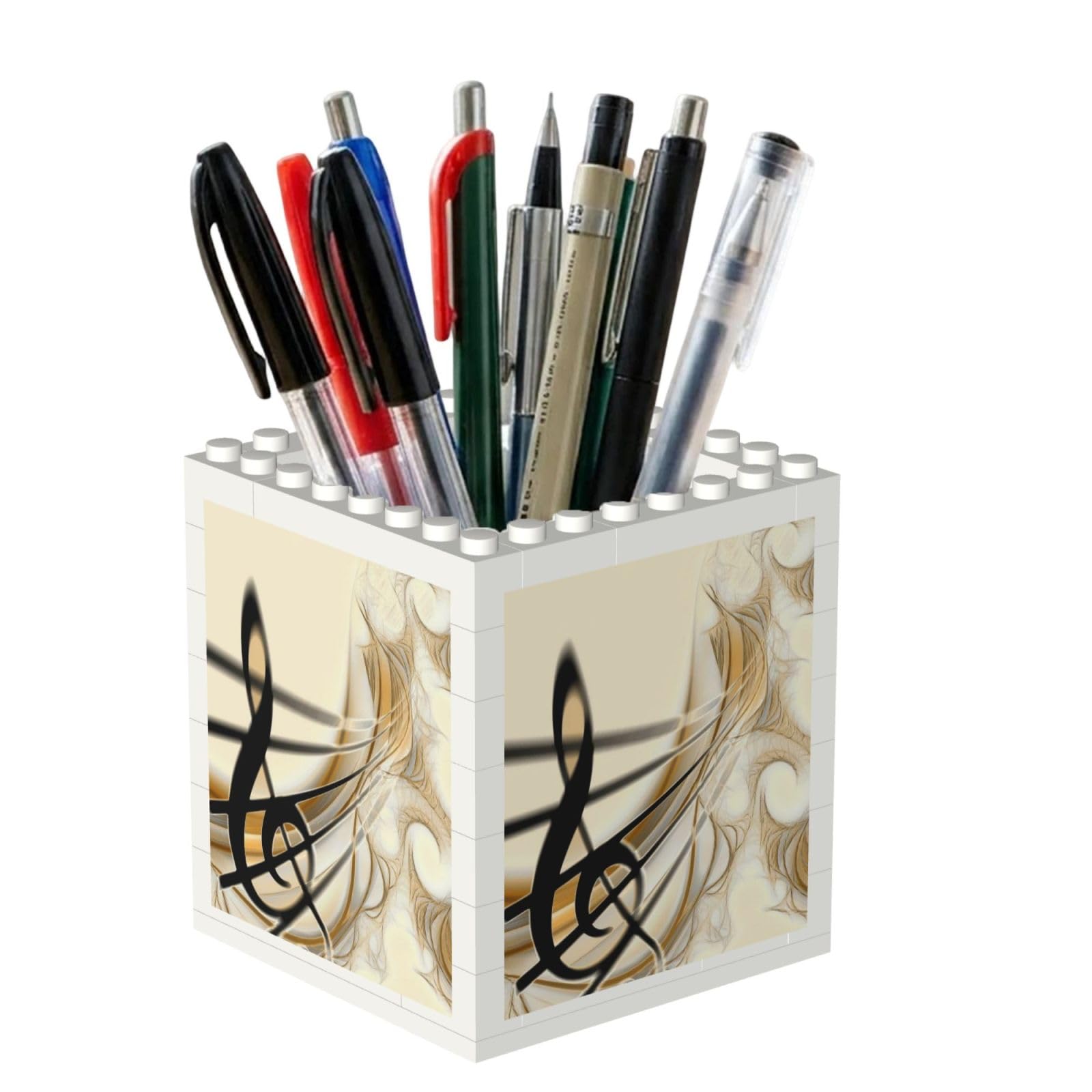 Poadnly Music Note, Pen Pot Pencil Holder for Office Home School, Compact Desk Organiser for Office Stationery