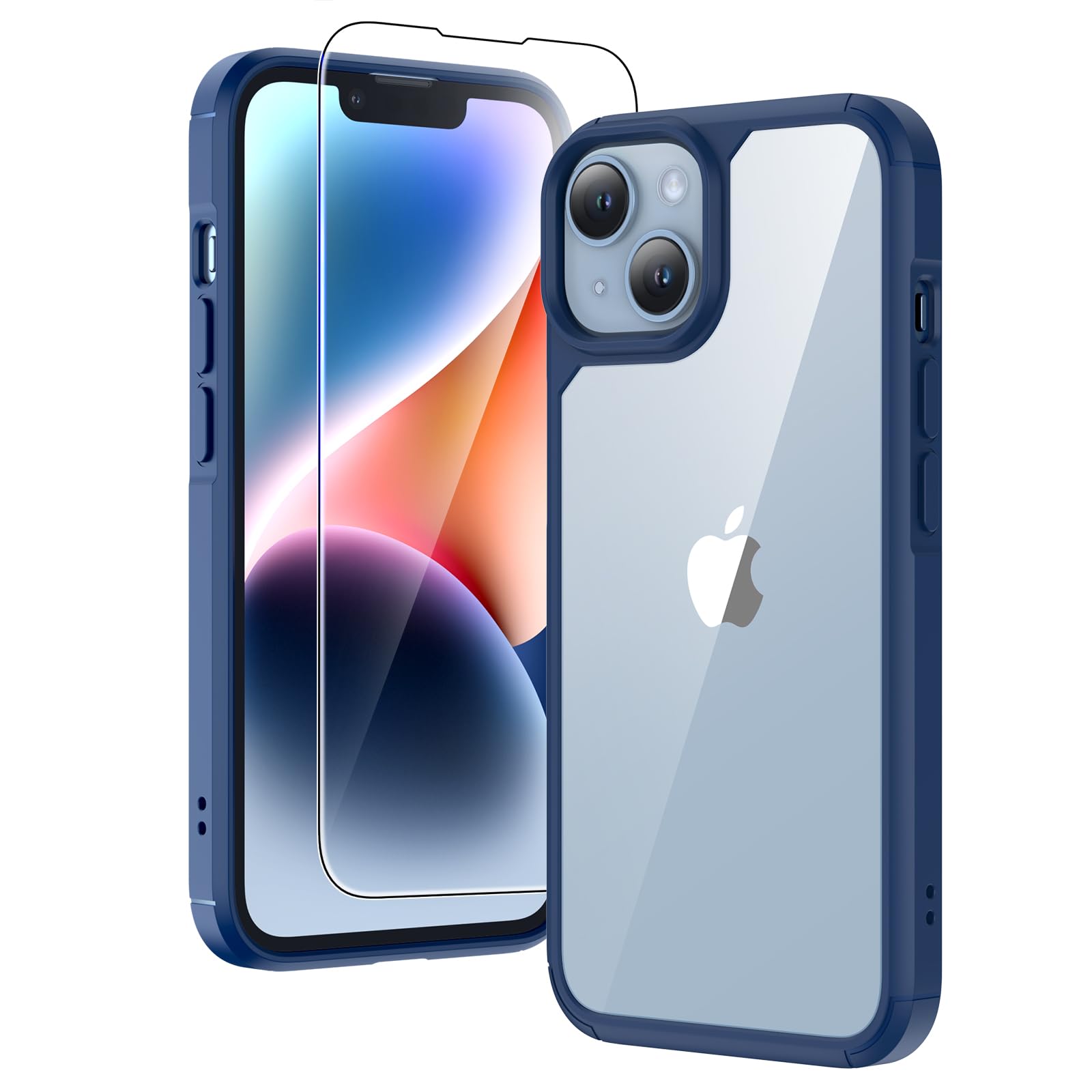 TAURI Funda para iPhone 13/iPhone 14, Compatible con MagSafe [No amarillea] con Vidrio Templado, Carcasa Nueva para iPhone 13/iPhone 14,Funda Ultra Fina antichoque - Transparente — view 190