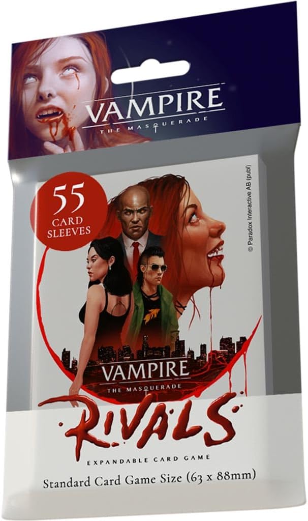 Renegade Game Studios Vampire: The Masquerade Rivals Library Deck Sleeves, 55 Card Sleeves, Standard Card Game Sized