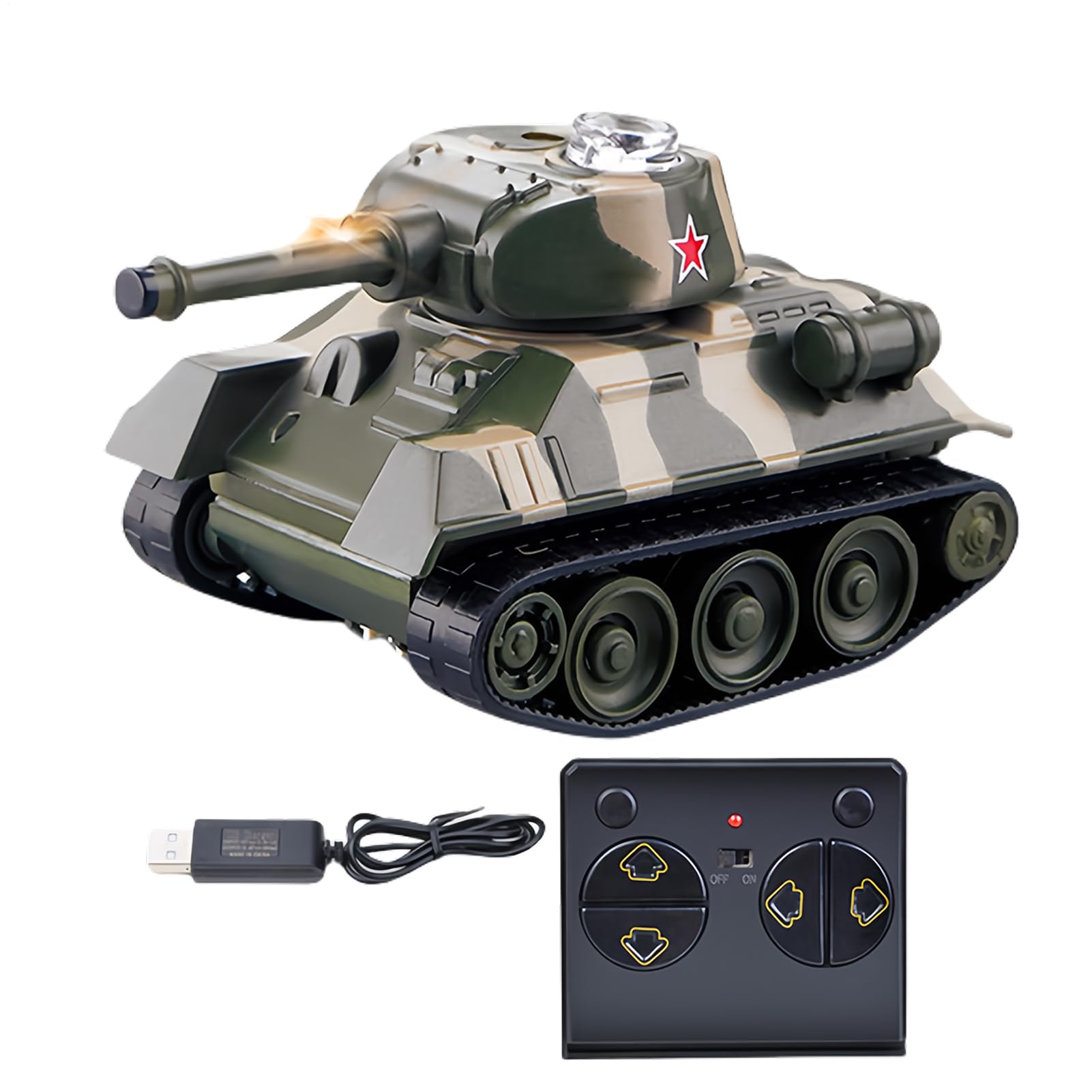 Generico Rc Tank, Mini Interactive Battle Vehicle Toy Kids, Stem Educational Remote, 6.8x4x3.9cm, Control Tank for Indoor Playroom, Bedroom, Living Room Activities Boys and Girls Excellent Addition