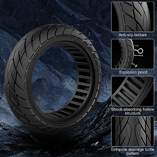 Cooryda Solid Tire,10 Inches Electric Scooter Wheels 10X2.125 Tubeless Tyre Front Or Rear Replacement Solid Rubber Tires For Electric Scooter 2Pc #TOP2