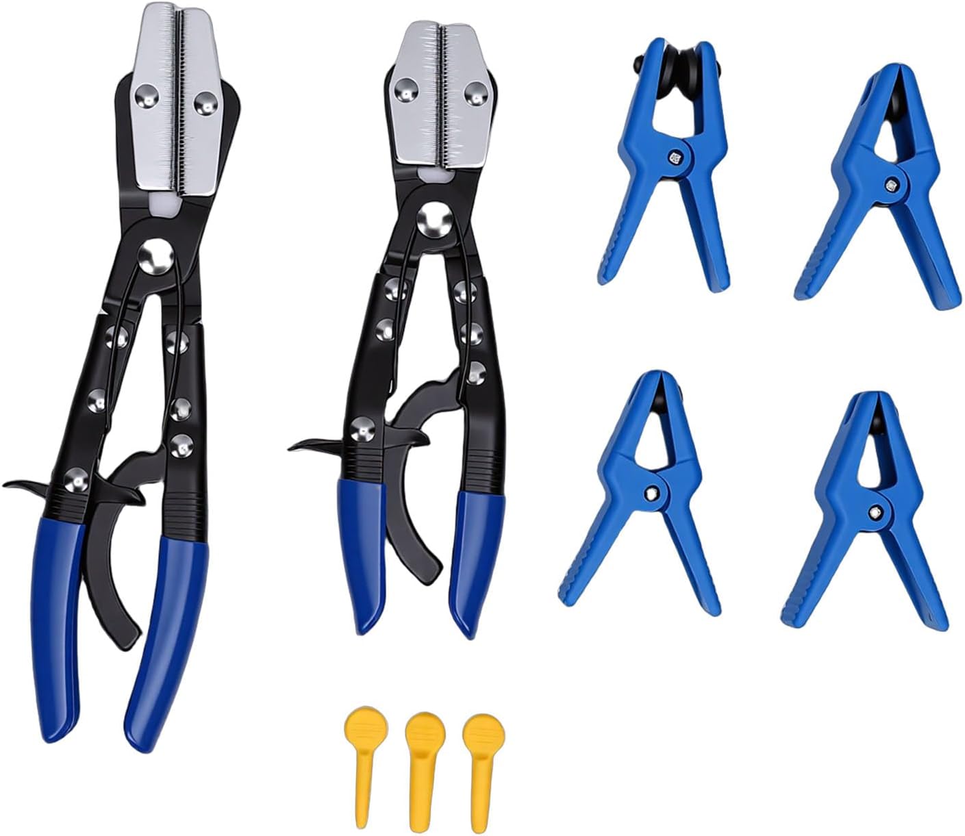 Hose Fluid Stopper Set Comprehensive 9 Pieces Set both 8 inch 10 inch sizes With Storage Case Clamp Pliers Line Stopper Kit with metal rubber Materials for Car Motorcycles