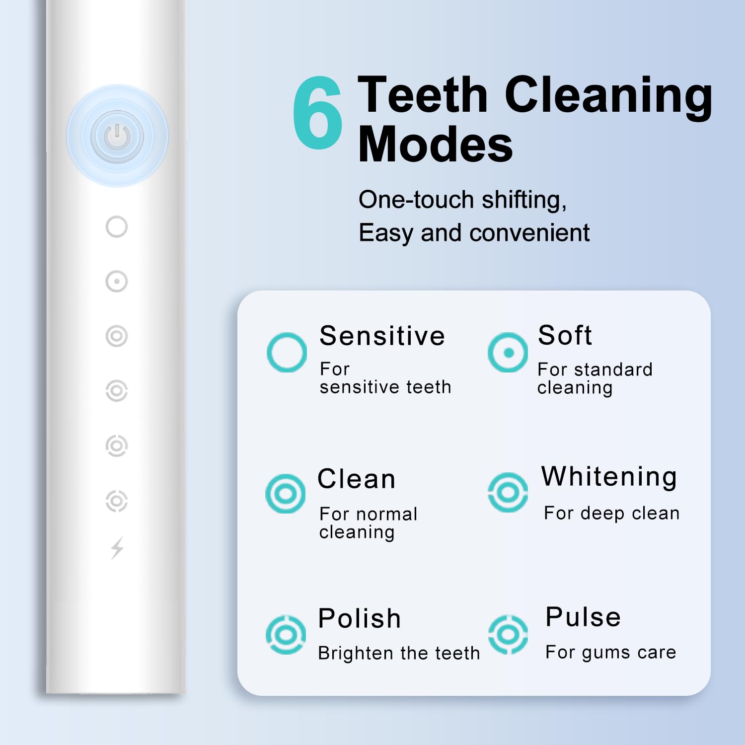 Paquete de 3 cepillos de dientes eléctricos con 6 modos, cepillos de dientes recargables con 12 cabezales de cepillo, carga rápida de 2 minutos y temporizador de 30 segundos