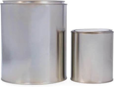 Cornucopia Brands Gallon & Quart Paint Cans Combo Pack; Unlined Metal Cans w/ Lids / No Handle Style