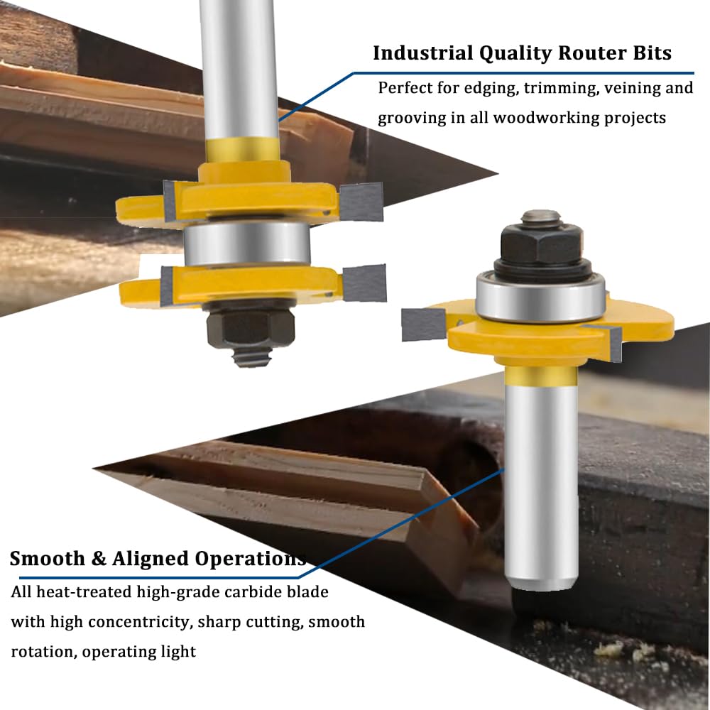 MAYLINE Router Bit Set 1/2 Inch Shank 3 PCS - Image 3