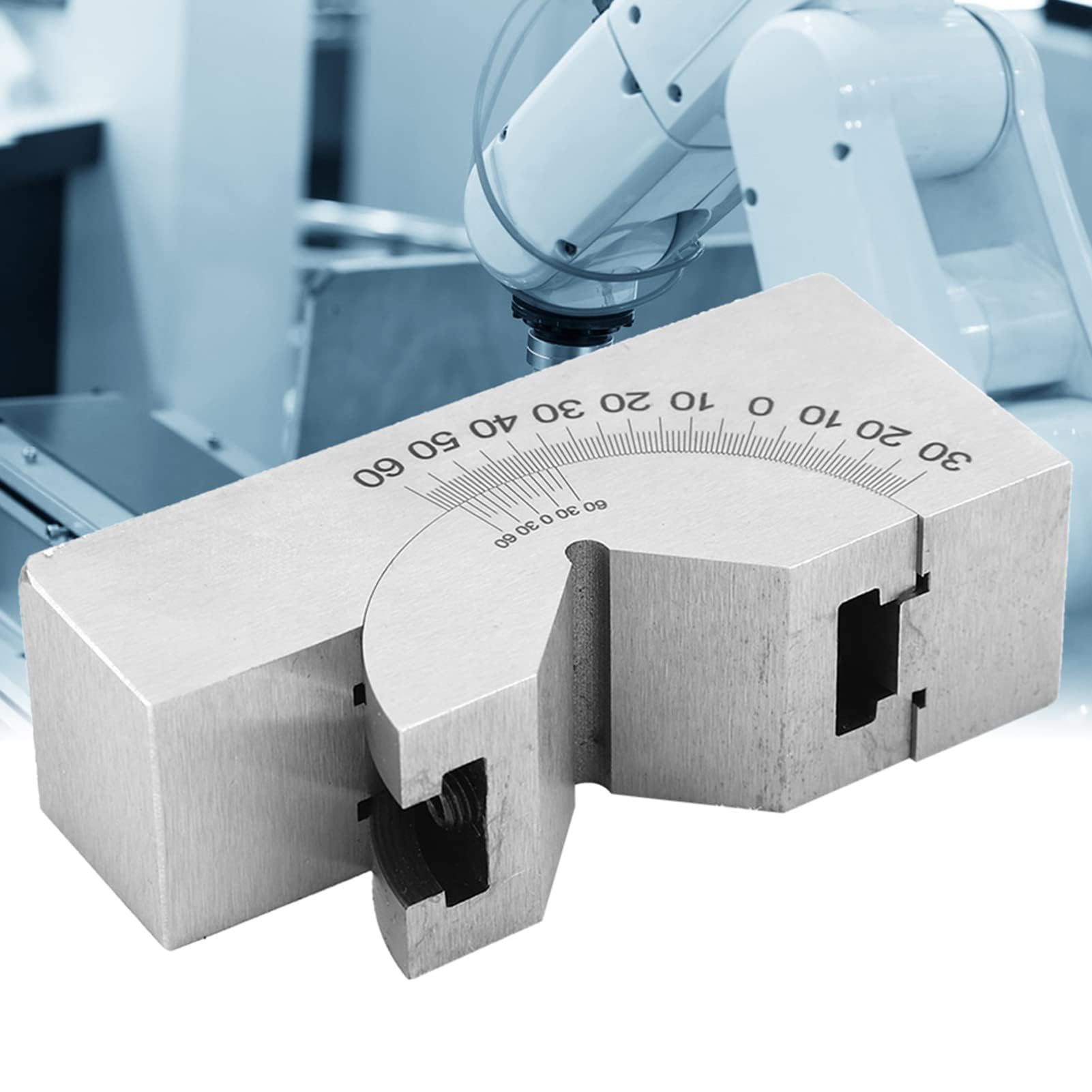 Fresatura a Blocco Ad Angolo V, 75 X 25 X 36 AP30 Blocco a V con Angolo Regolabile Misurazione di Precisione Micro Fresatura Regolazione Blocchi Angolari Pialla per Fresatrice