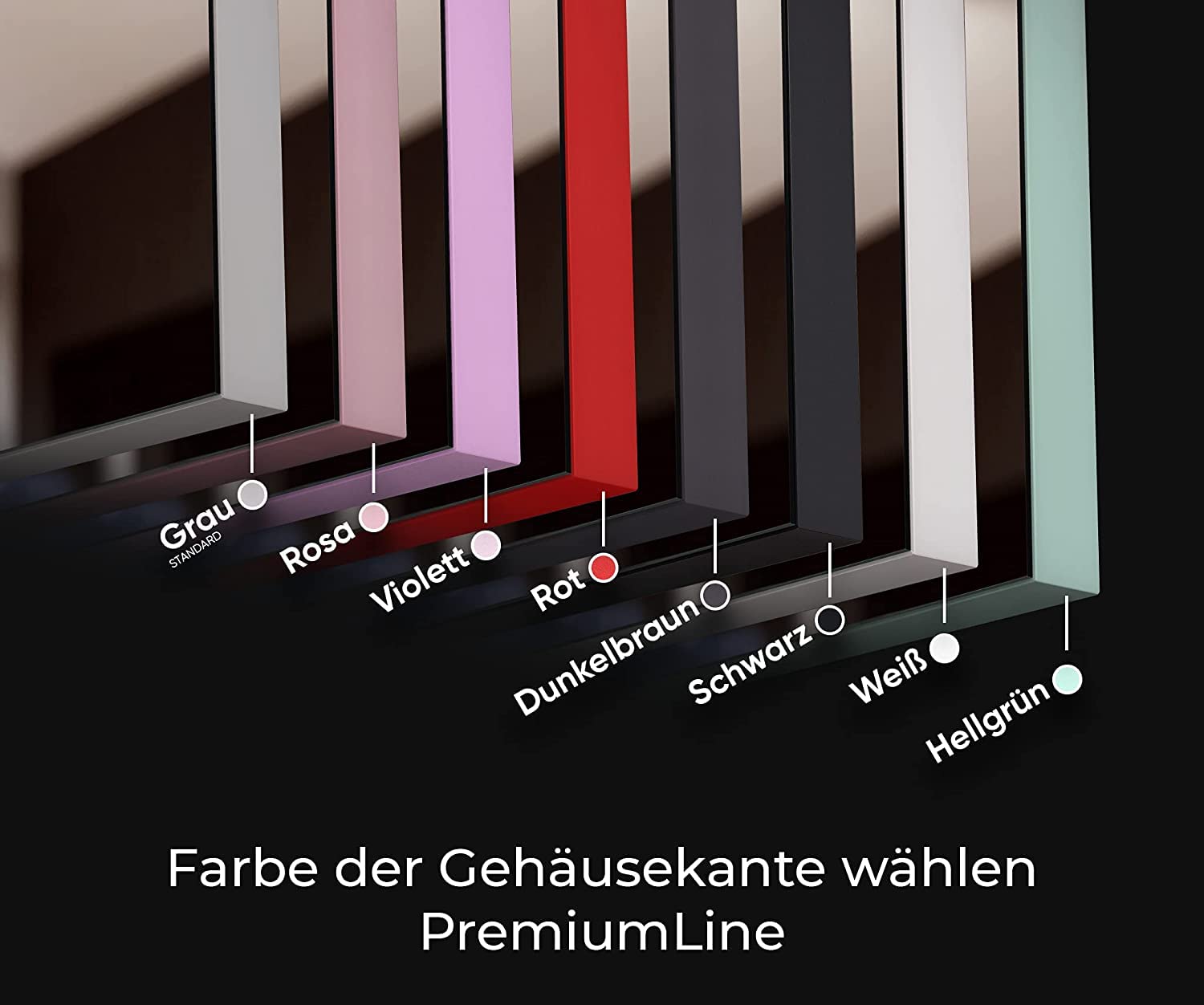 Artforma Badspiegel mit Beleuchtung - Led Spiegel Bad - 120x90 - Badezimmerspiegel Nach Maß - auf Individuelle Bestellung Gefertigt - Modernes Design - Ohne Rahmen
