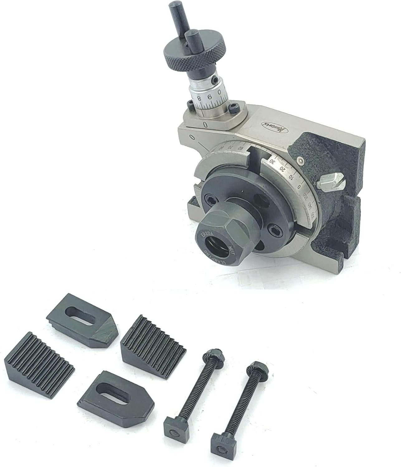 Rotary Table (3"/80 mm Regular, ER 20 Collet Adaptor with M6 Clamp Kit)