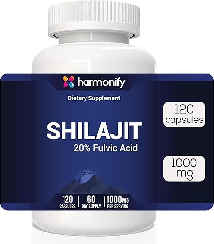 Shilajit - Cápsulas para hombres y mujeres, suplemento de ácido fúlvico puro del Himalaya con más de 85 minerales, 120 unidades, porción de 60 días,