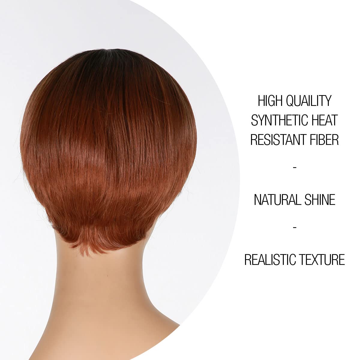 STUDIOCUT BY PROS Pixie Cut Wigs for Black Women Short Pixie Wig Hairstyles Layered Cut Straight wig with Air Bang Non Lace Front Wig - Sexy01 (OT30)