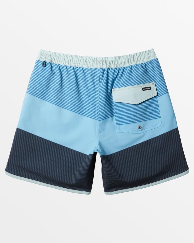 Quiksilver Men's Standard Surfsilk Tijuana 17Nb Elastic Waist Volley Swim Trunk, Alaskan Blue