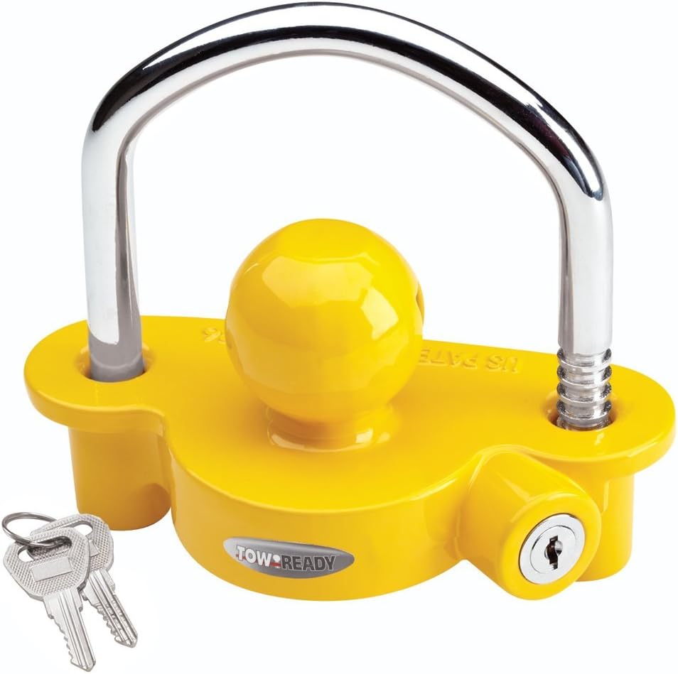 Tow Ready Coupler Lock Fits 1-7/8" 2" 2-5/16" Yellow