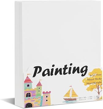 Sketchbook 200gsm Thick, 10.2 x 7.5 inches 260 x 190 mm, 60 Sheets in Bag |