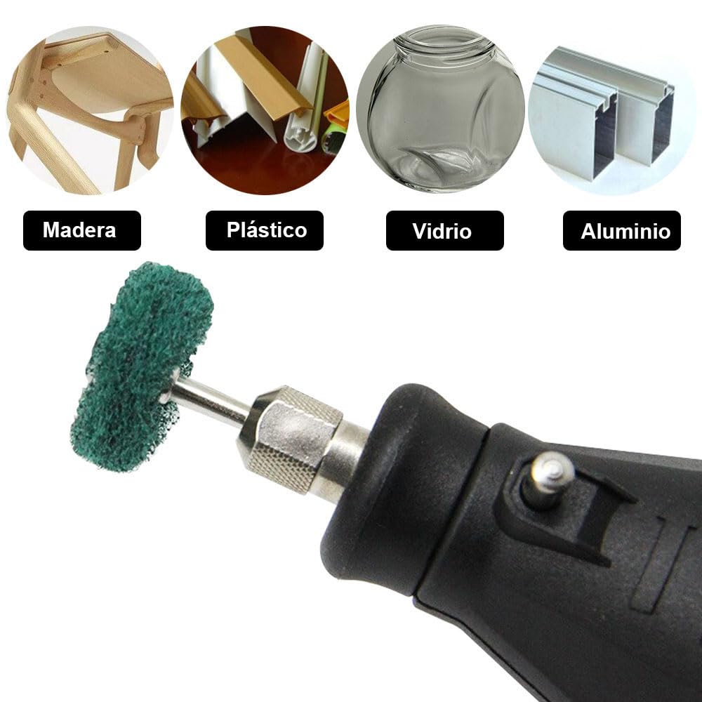 30 Pcs Rueda de Pulido Abrasiva de 25 mm, Rueda Abrasiva Pulidora Grano 180 320 Taladro de 3 mm y Mango de 1/8 Pulgada