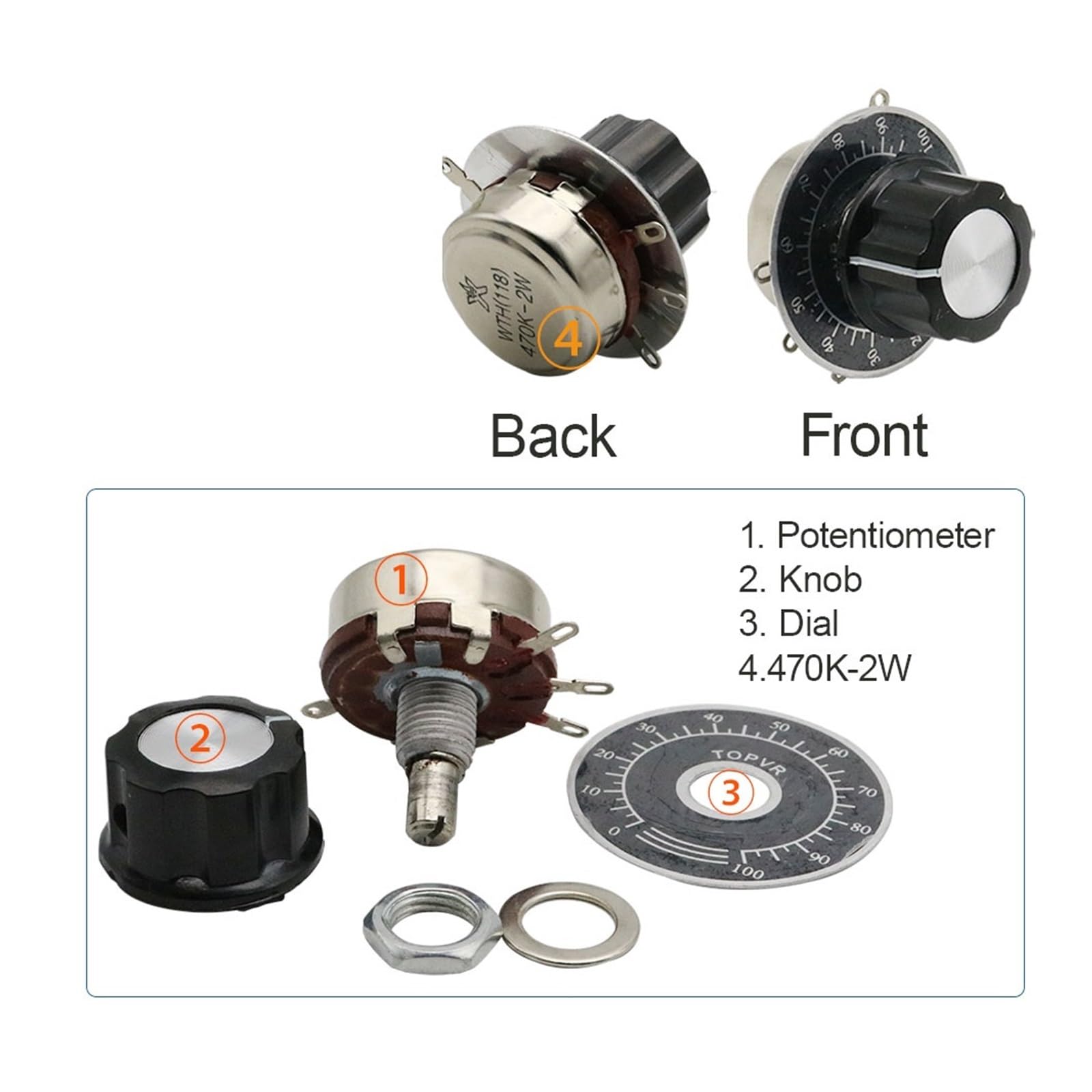 Relés 2 Unidades SSR-10VA SSR-25VA SSR-40VA SSR Relé de Estado sólido Regulador de Voltaje Salida CA 24-380 V + Potenciómetro para Controlador de Temperatura PID (Relé de Estado só