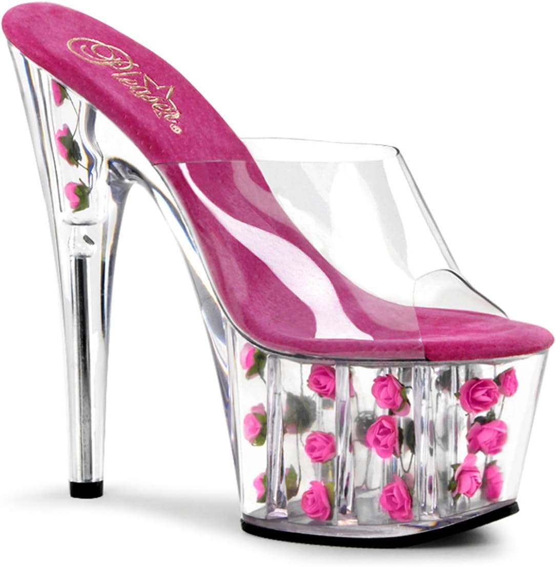 Pleaser 高ヒール ポールダンス メタリック クリアヒールサンダル 楽天