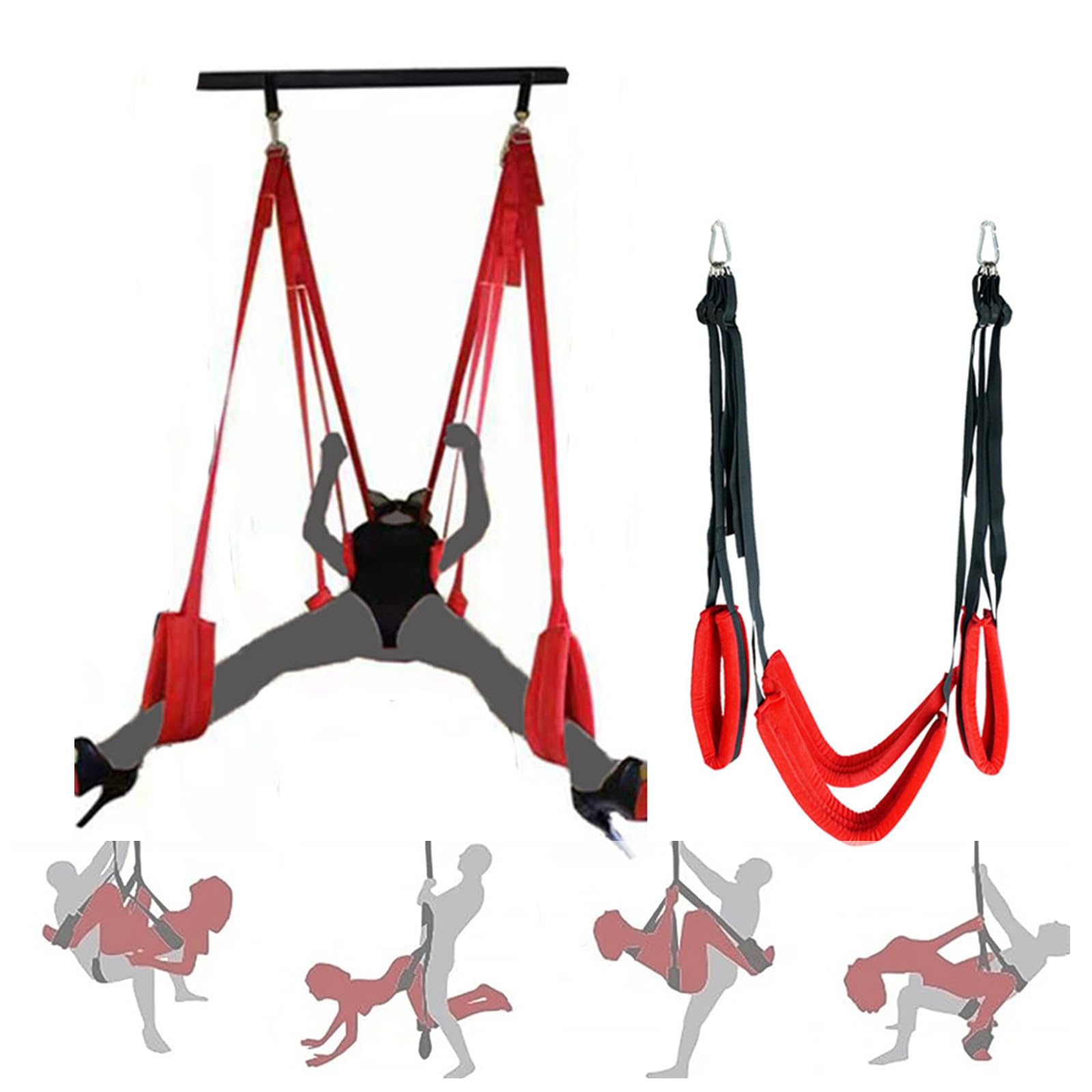 ṧex Juĝuețeś ṧexṹậleṧ ậdult balancoire de Yoga Rotatif à 360 °Coussin Rouge de Luxe à 3 Couches pour Jeux d'intérieur Costume Confortable de Manêttê Jouet šêxuelle Adulte Couple 8PP6