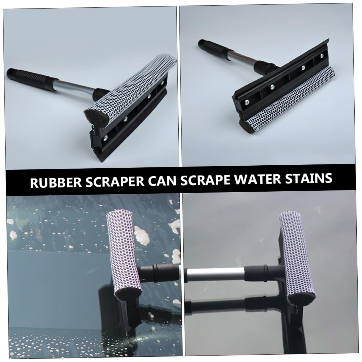 TOVINANNA 1Pc Shaped Multipurpose Glass Wiper Detachable Double Sided Household Cleaning Tool for Windows Ergonomic Handle for Effortless Water Mark Removal