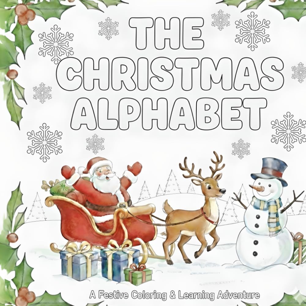 The christmas alphabet: A festive coloring & learning adventure