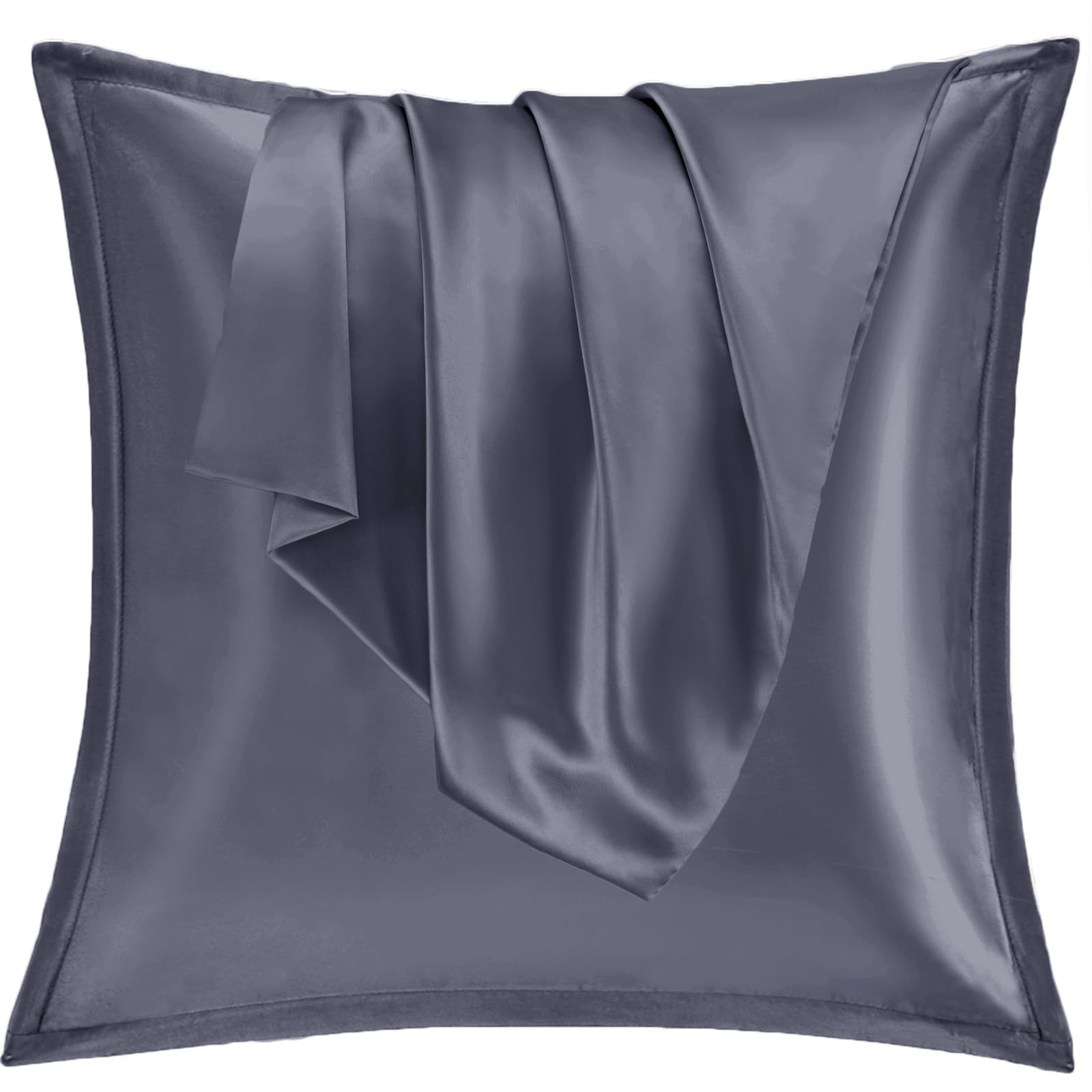 Vielit 2er Set Satin Kissnbezug mit Zip Closure
