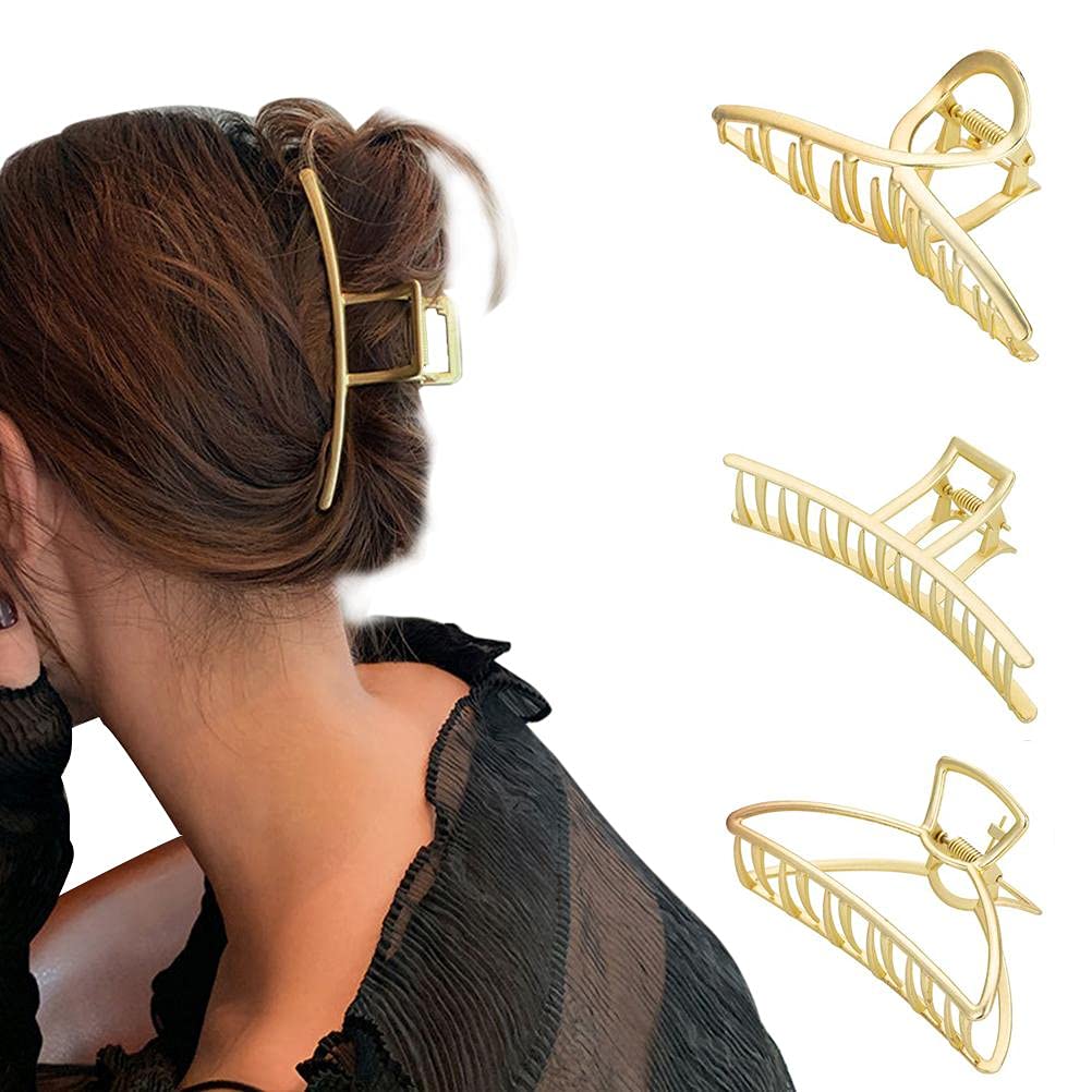 Amazon.com: 4 Pack Large Metal Hair Claw Clips, 4 Inch Big 