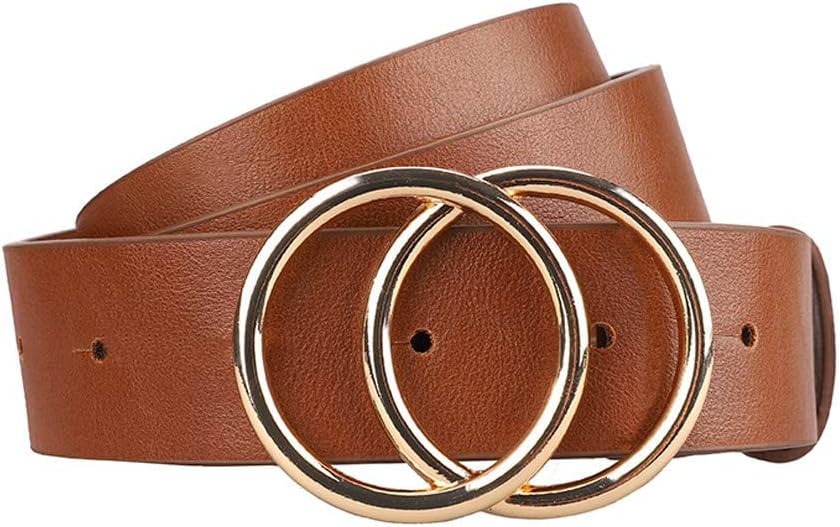 Women's Leather Belt Fashion Soft Faux Leather Waist Belts For Jeans Dress