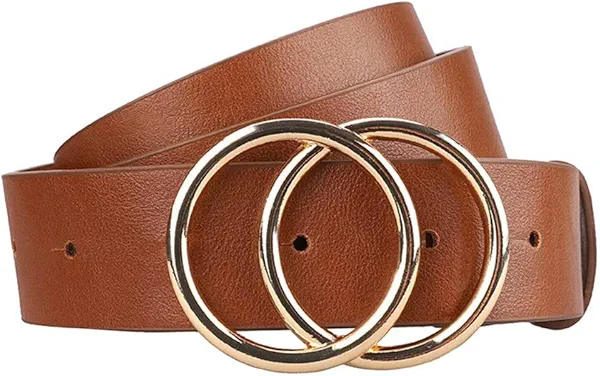 Earnda Women's Leather Belt Fashion Soft Faux Leather Waist Belts For Jeans Dress