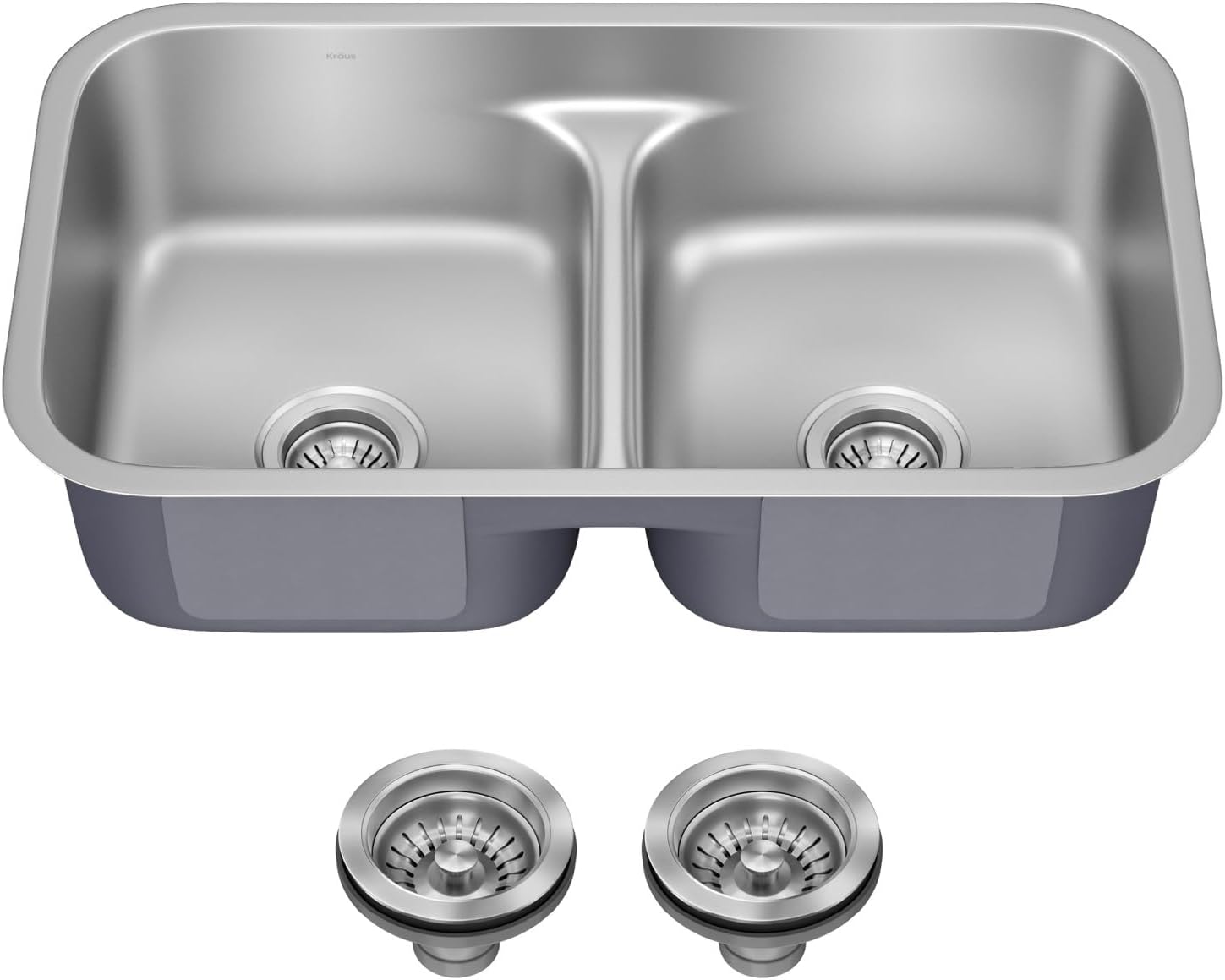 KBU32 Premier Kitchen Sink Double Bowl, Stainless Steel