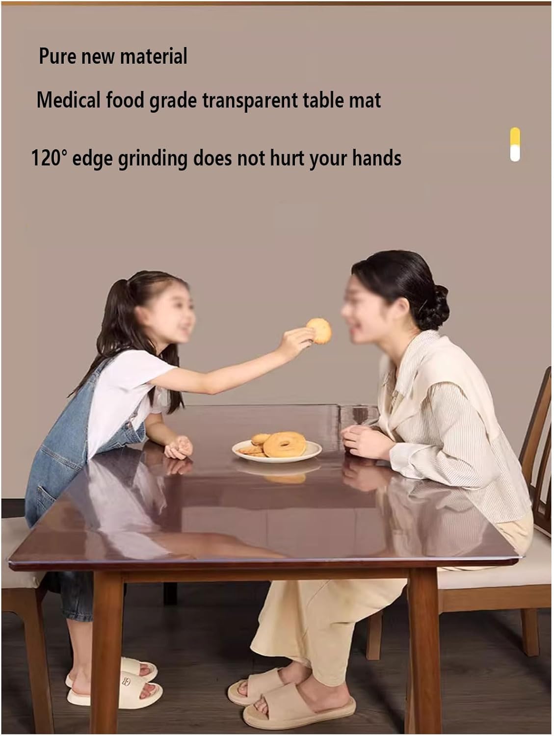 1.6mm Thick Clear Table Cover Protector 18"x 60" Clear Tables Protectors for Dining Room, Dining Protector,Plastic Cover, Pads for Dining Room Table