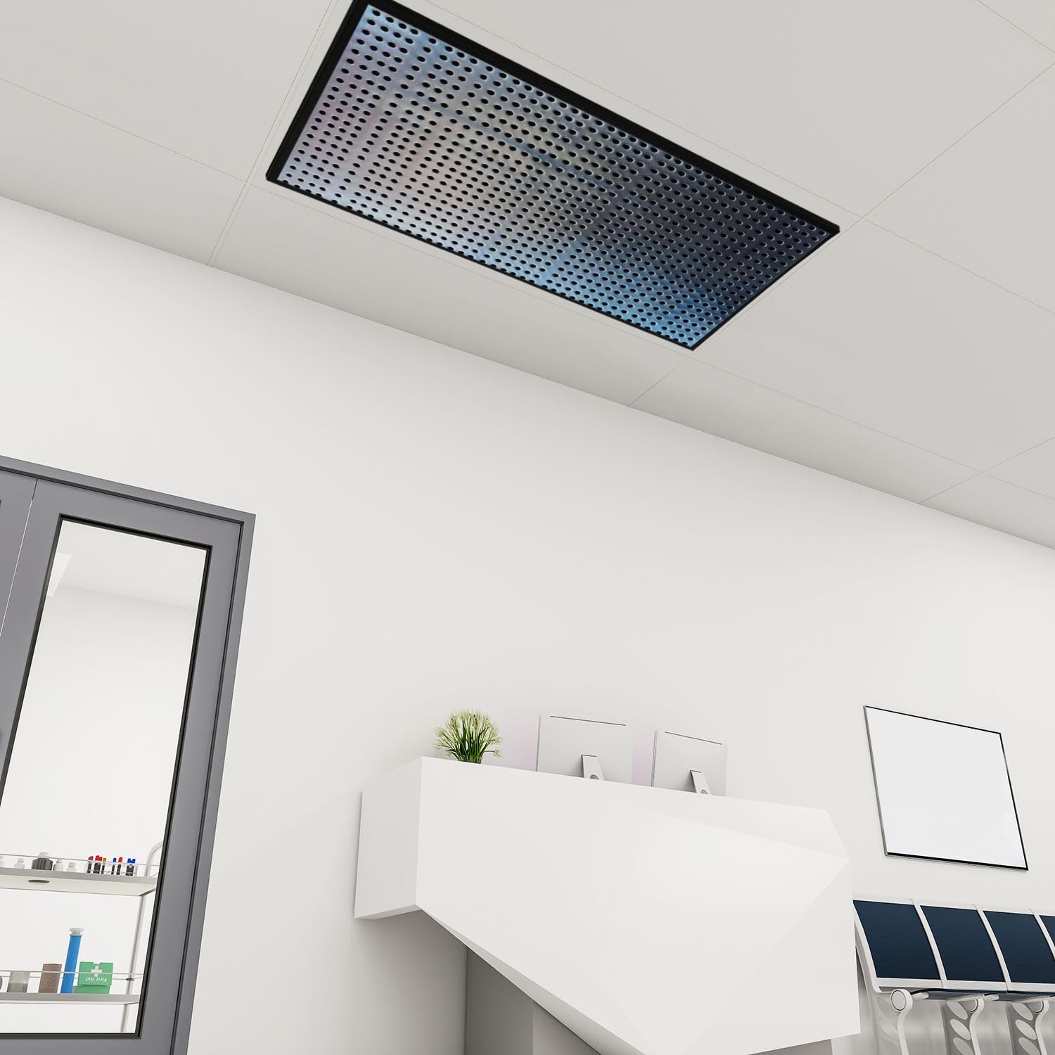 EXLOJMWTPOR 6 Pack Fluorescent Light Covers Perforated Metal