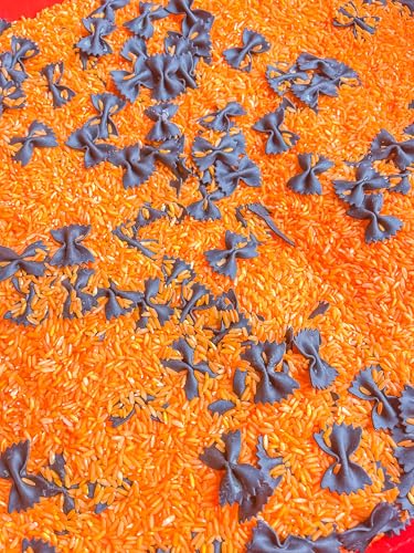 Image of Sensory Bin Filler for Sensory Table - Colored Rice for Sensory Play (Halloween)