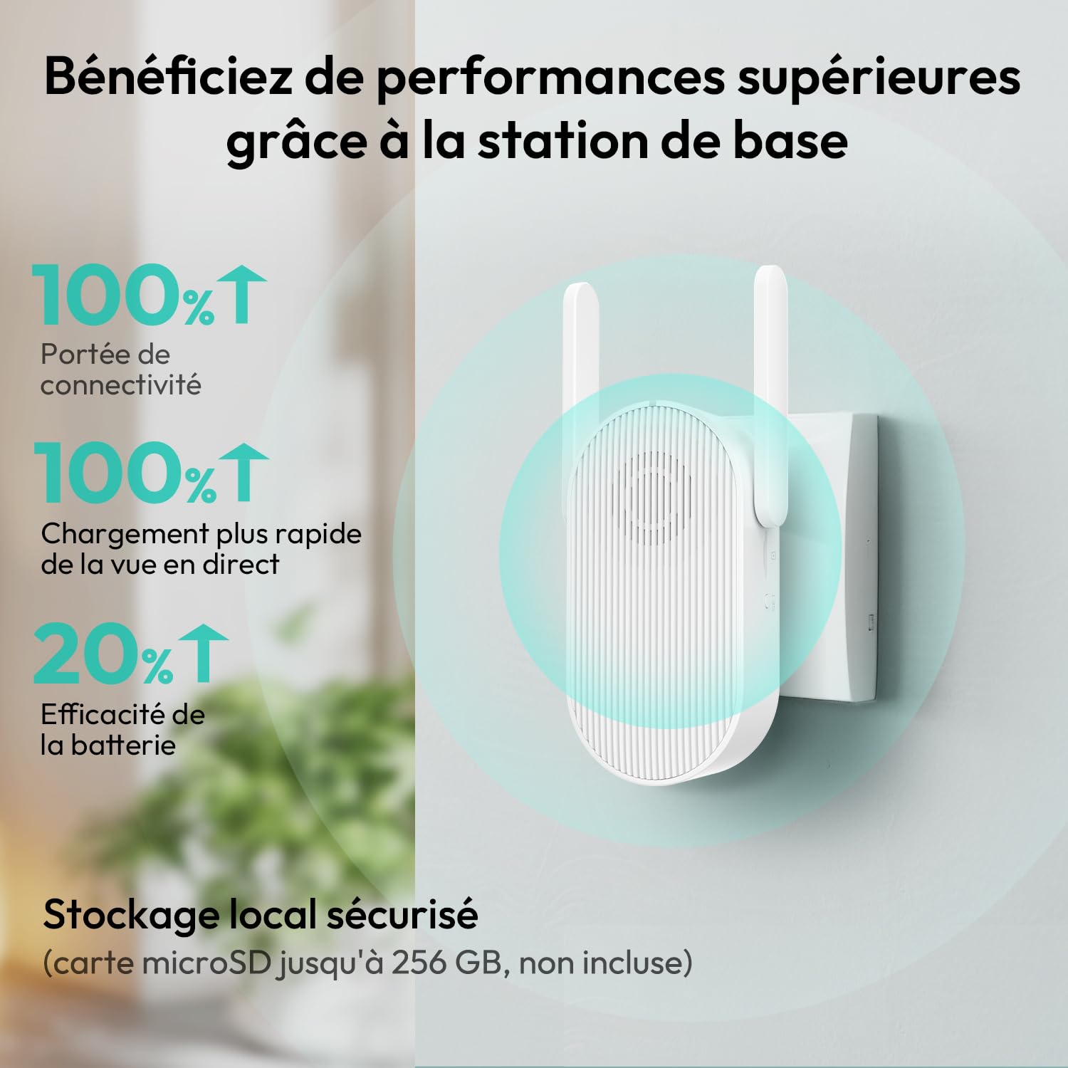 BOTSLAB Sonnette vidéo sans Fil avec caméra Exterieur 2K 3MP, IP66 étanche | Ultra Grand Angle 180°, Nocturne en Couleur, AI Gratuite, Audio Bidirectionnel, Wi-FI 2,4G, Installation Facile