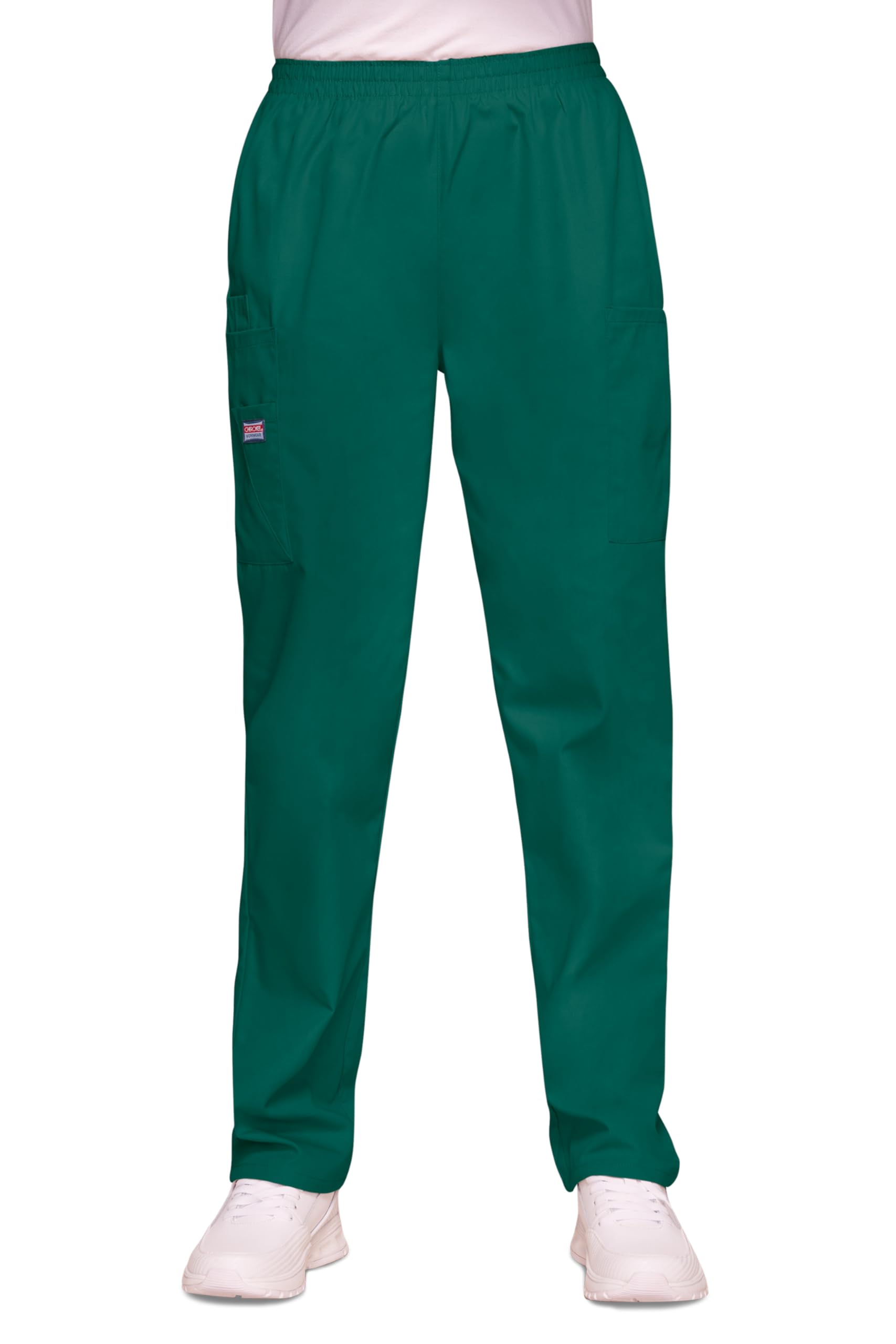 Cherokee Women's Hunter Green Medical Scrubs, Elastic Waist Cargo Pants, 3XL