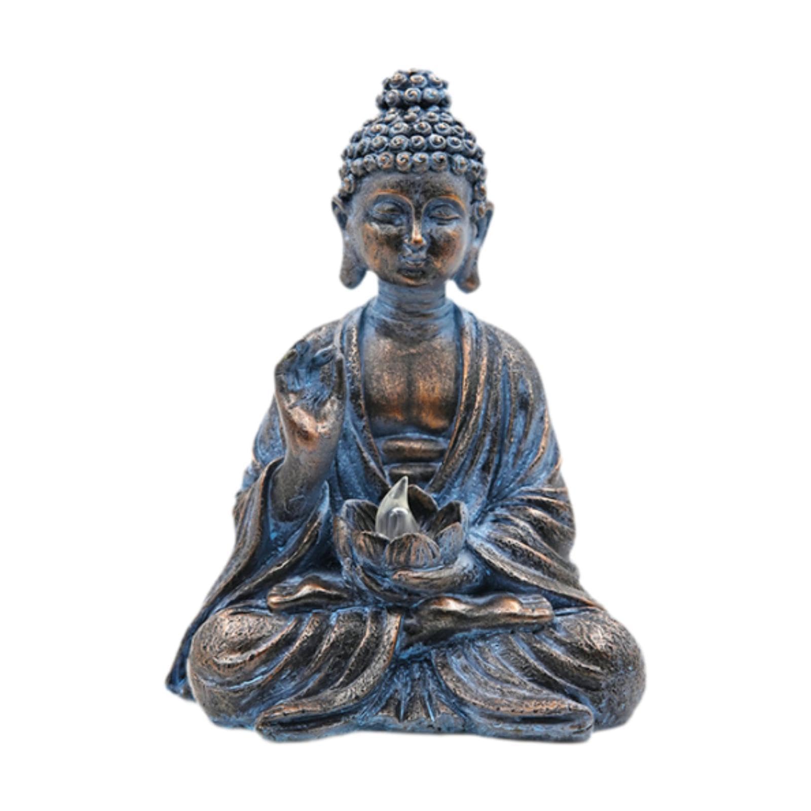 Statue Bouddha pour créer une ambiance zen extérieure et éclairer les allées du jardin
