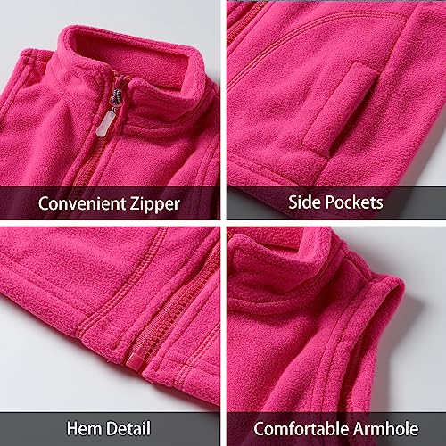 LittleSpring Kids Fleece Vest Jacket Full-Zip Warm Sleeveless3