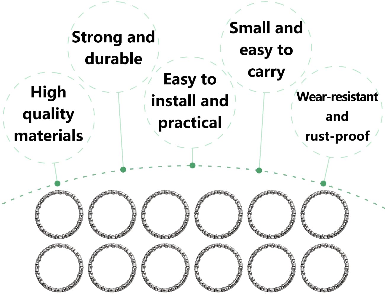 12 pièces roulements à Billes de vélo,Bague à Billes Cage de Roue Avant roulement à Billes Jeu de Direction,roulements à Billes pivotants de pédalier(40 mm)