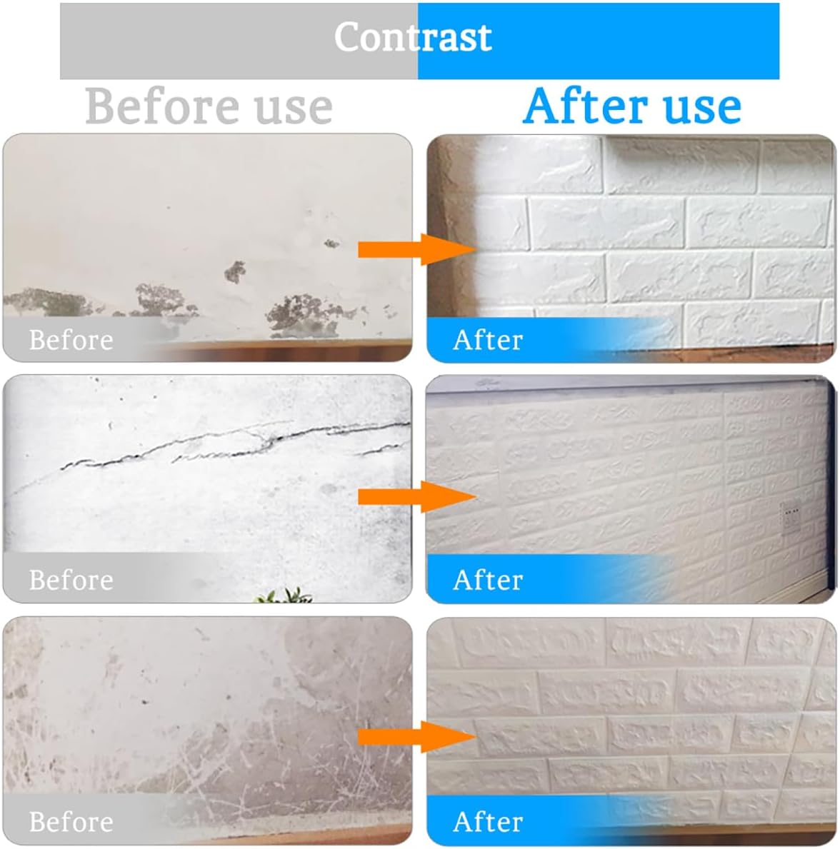 3D Faux Brick Self Adhesive Wallpaper, 2.29ft X 16.4ft Removable Waterproof Peel and Stick Wall Panels for Bedroom Bathroom Wall Decor, Beige