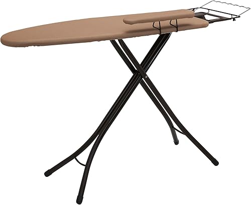 Miniatura 10 de Household Essentials Tabla de planchar Mega Wide Top de 4 patas, tabla de planchar superior de acero con soporte de hierro fijo, cubierta FiberTech