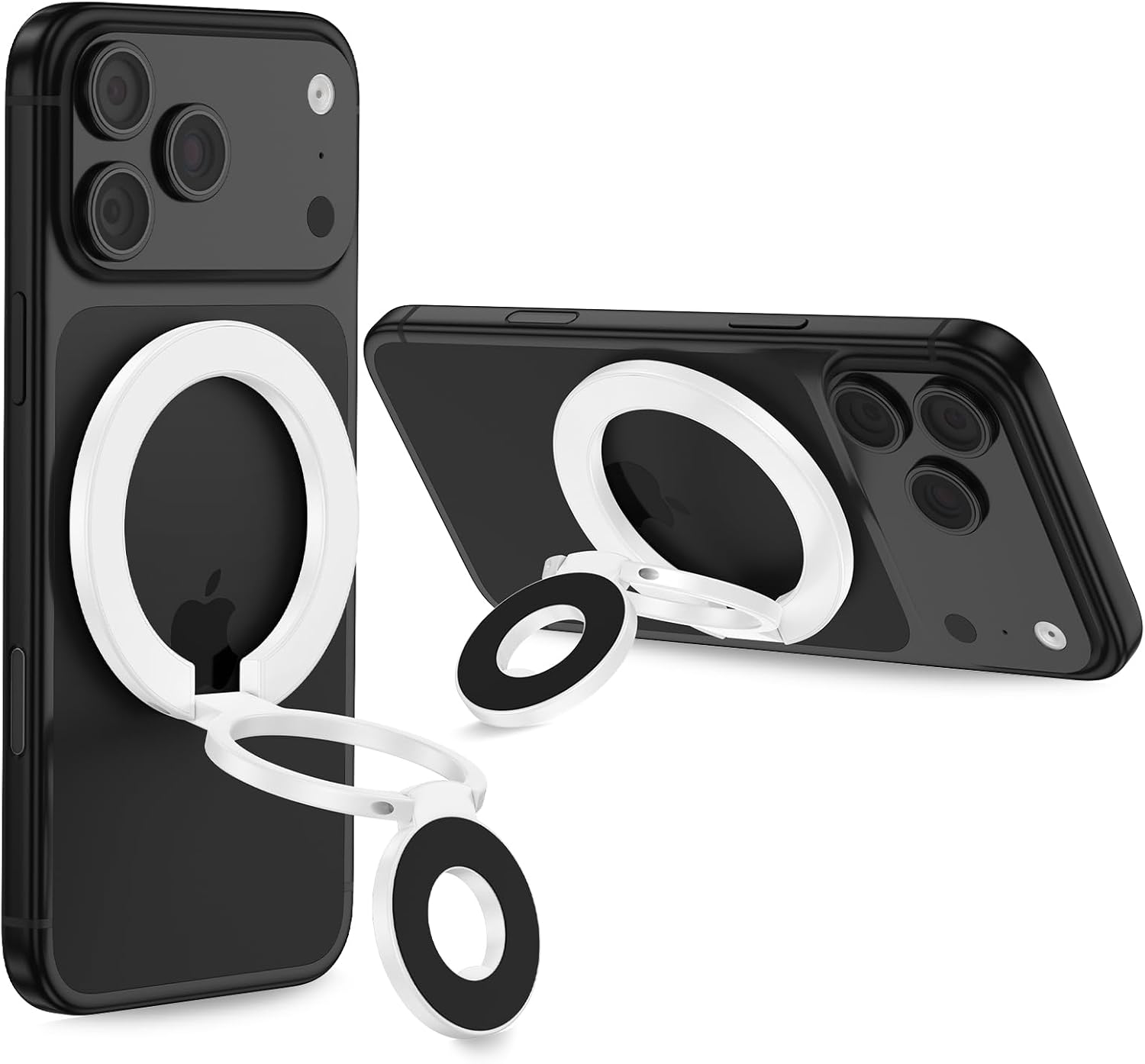 for iPhone 17 Pro Max MagSafe Ring Phone Holder for iPhone 17 Pro 17 Air 16E 16 Plus 15,360° Rotation Magnetic Ring Holder Dual-Side Cell Phone Grip Kickstand for Samsung Galaxy S25 Ultra S24 S23 S22