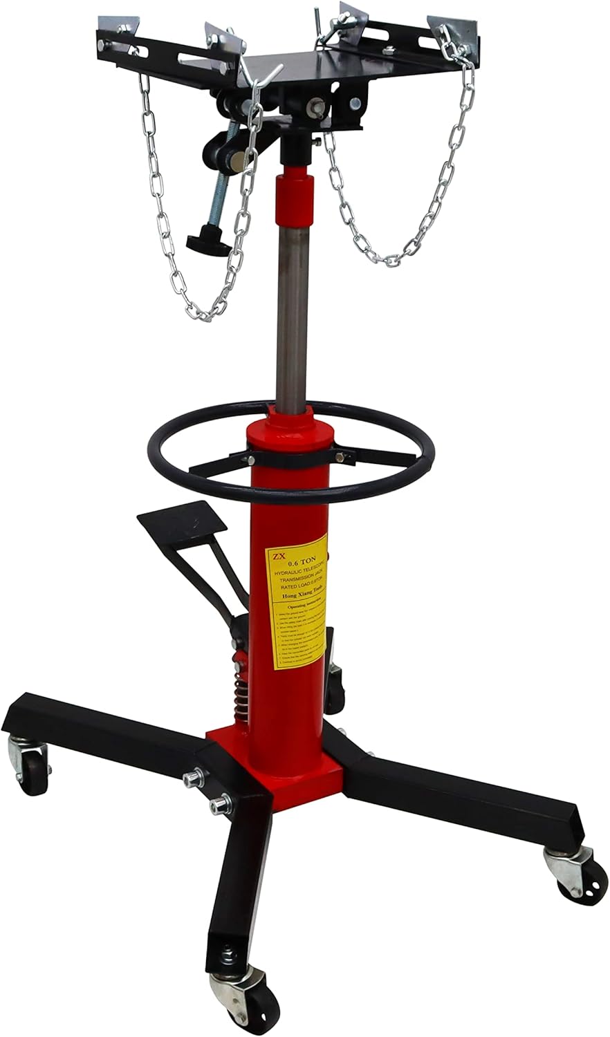INTSUPERMAI 2 Stage Hydraulic Transmission Jack Tool with 360°Rotary Wheels Telescopic Transmission Jack Double Pump 1300lbs (0.6T)