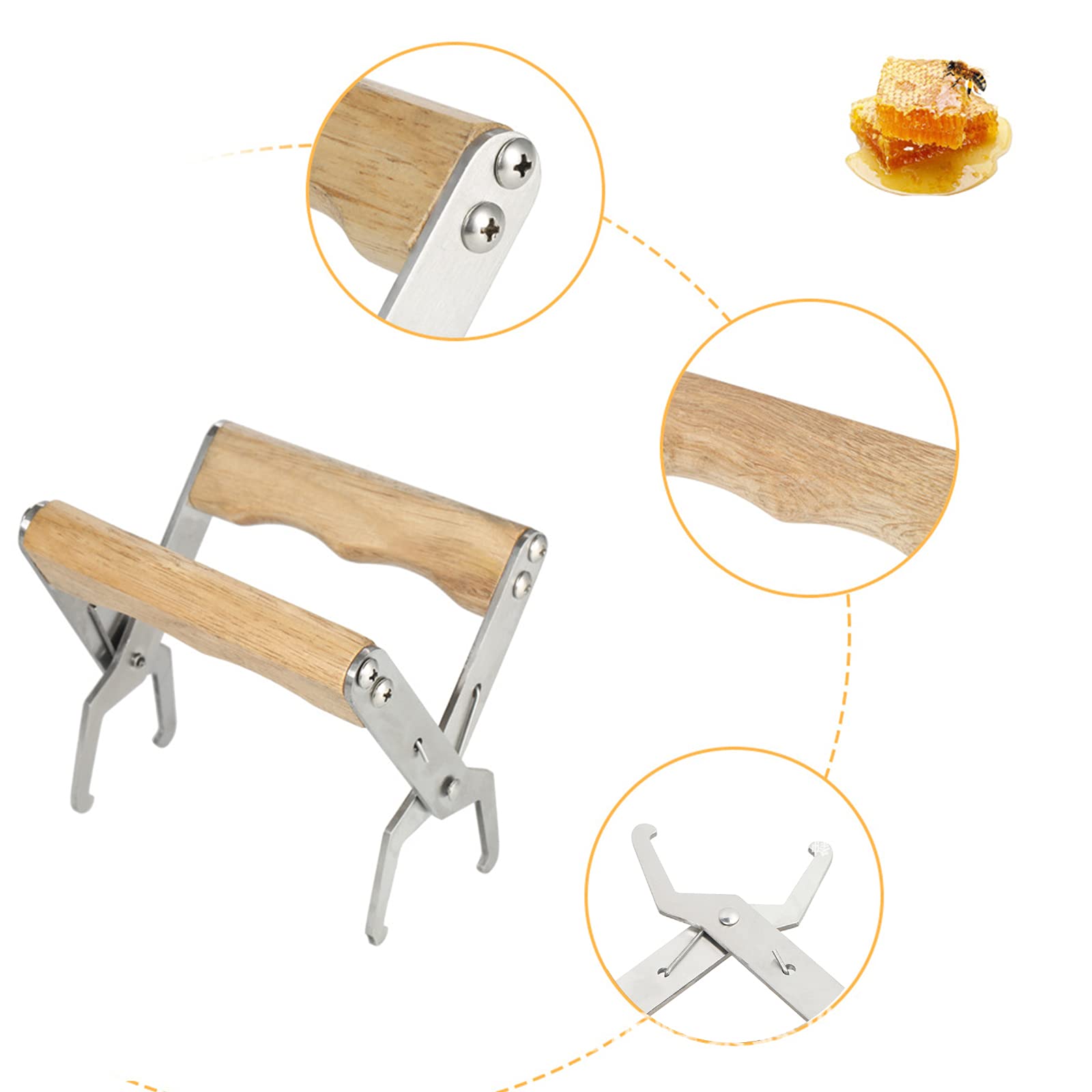 2 Pièce Fourche à Désoperculer Inoxydable, Miel Grattoir à Désoperculer, Ruche Grattoir à Désoperculer, D'outil D'apiculture, Pour Extraction Du Miel