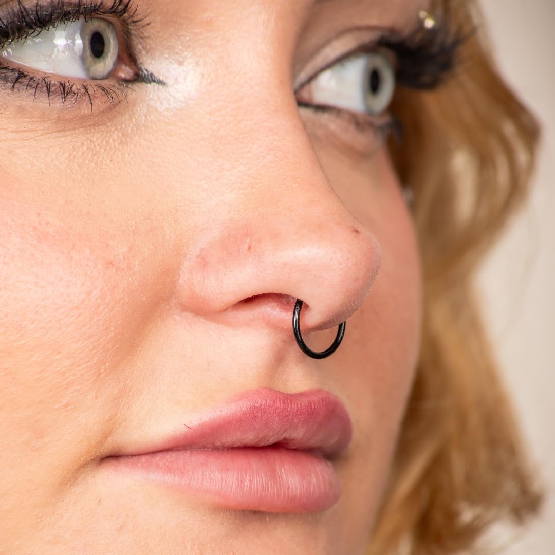 Blue Banana - Confezione da 3 anelli clicker a segmento incernierato, 1,2 mm, 16 G, metalli misti