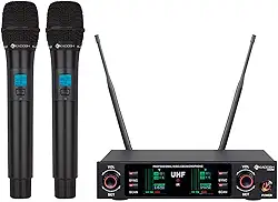 Microfone KADOSH Sem Fio Duplo de Mão UHF Digital K-492 M